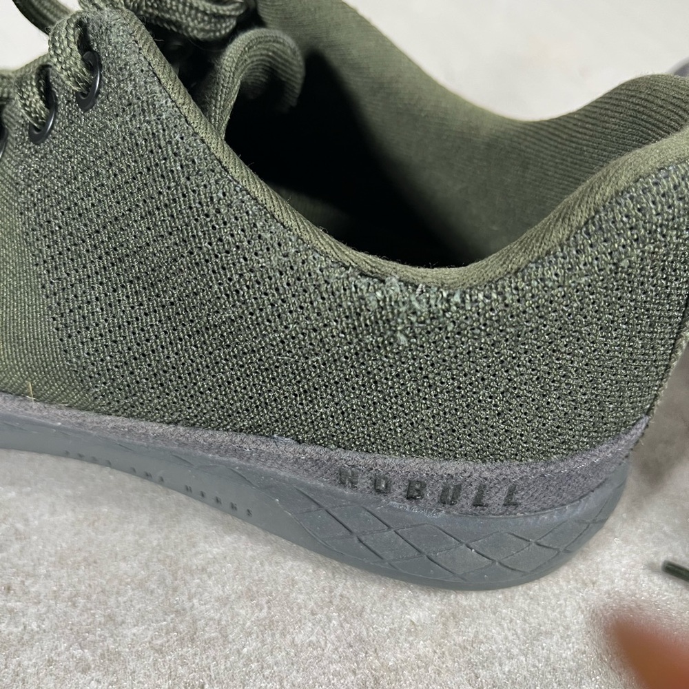 NOBULL Unisex Training Shoes Men's 6.5/Women's 8 Green Army Canvas Lace Up - Picture 6 of 9
